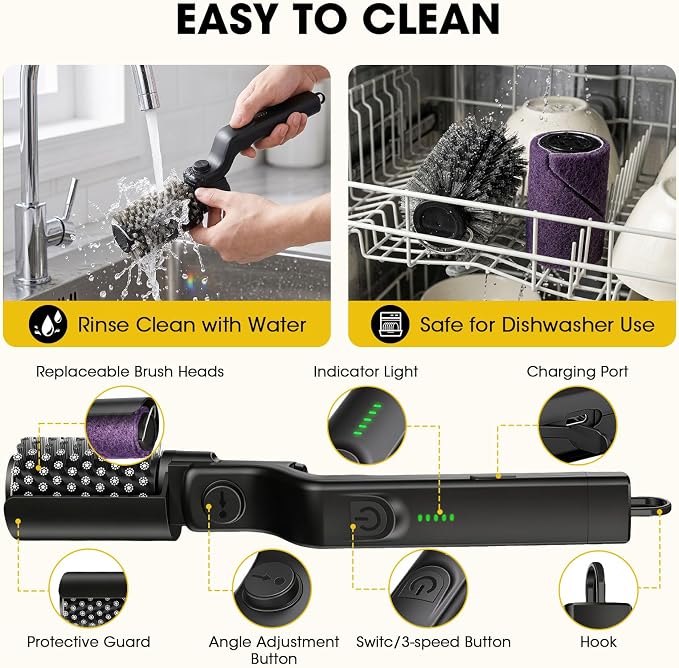 Electric grill brush
