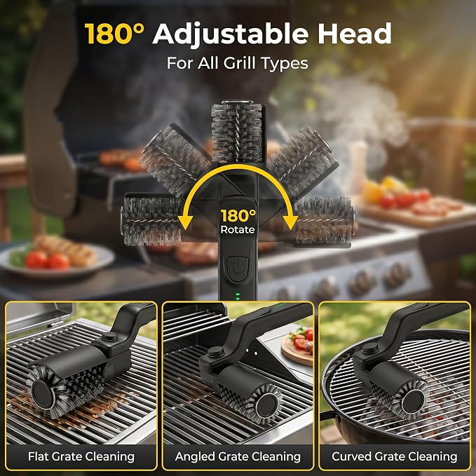 Electric grill brush