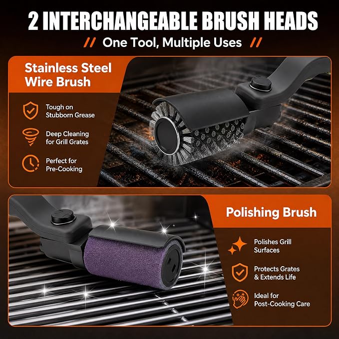 Electric grill brush