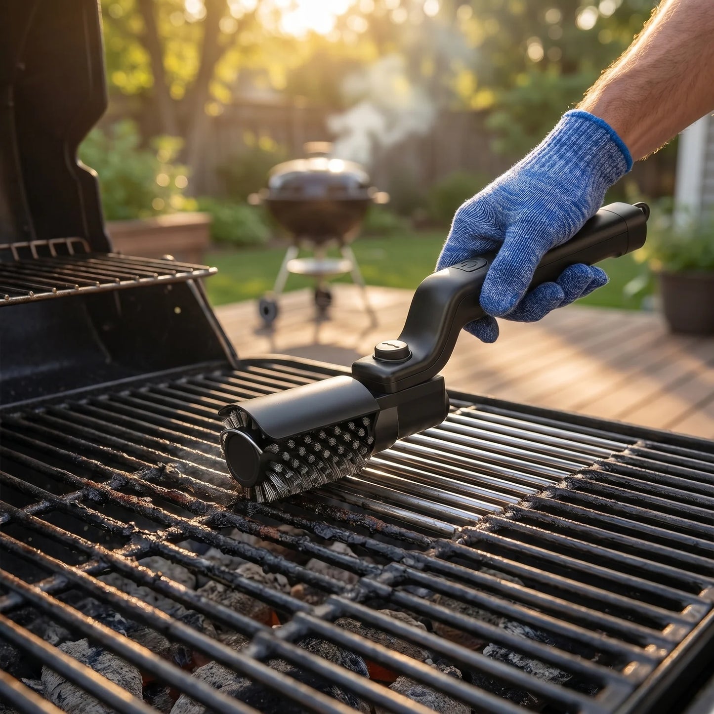 Electric grill brush