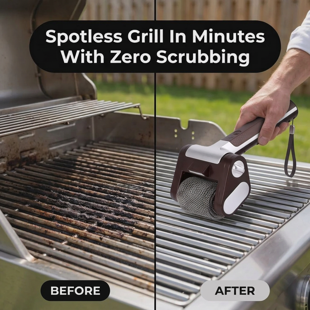Bristle-Free Electric Grill Brush